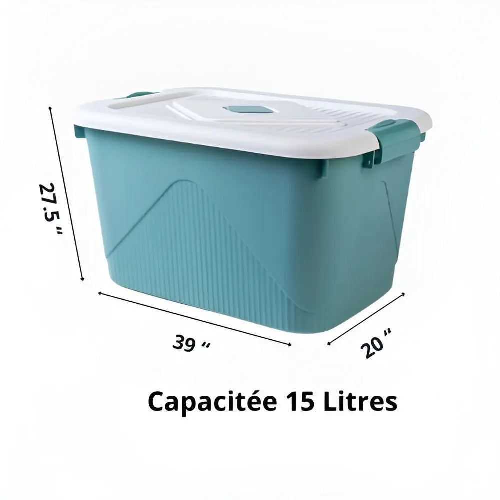 Boite de rangement Lot de 4   - Vert Paon ,  Anti humidité , Sans BPA , Empilable