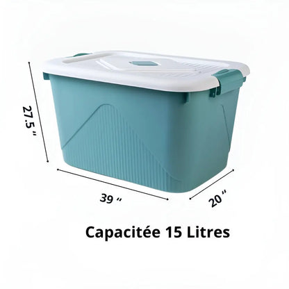 Boite de rangement Lot de 4   - Vert Paon ,  Anti humidité , Sans BPA , Empilable