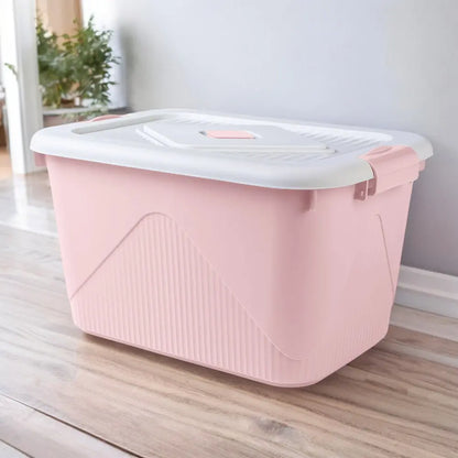 Boite de Rangement - Lot de 4 - Rose Pale , Anti humidité , Sans BPA , Empilable