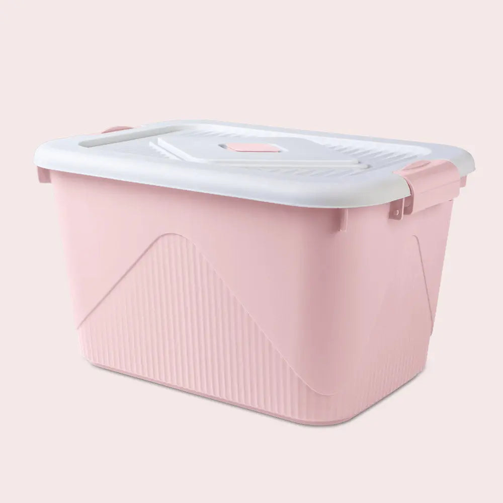 Boite de Rangement - Lot de 4 - Rose Pale , Anti humidité , Sans BPA , Empilable