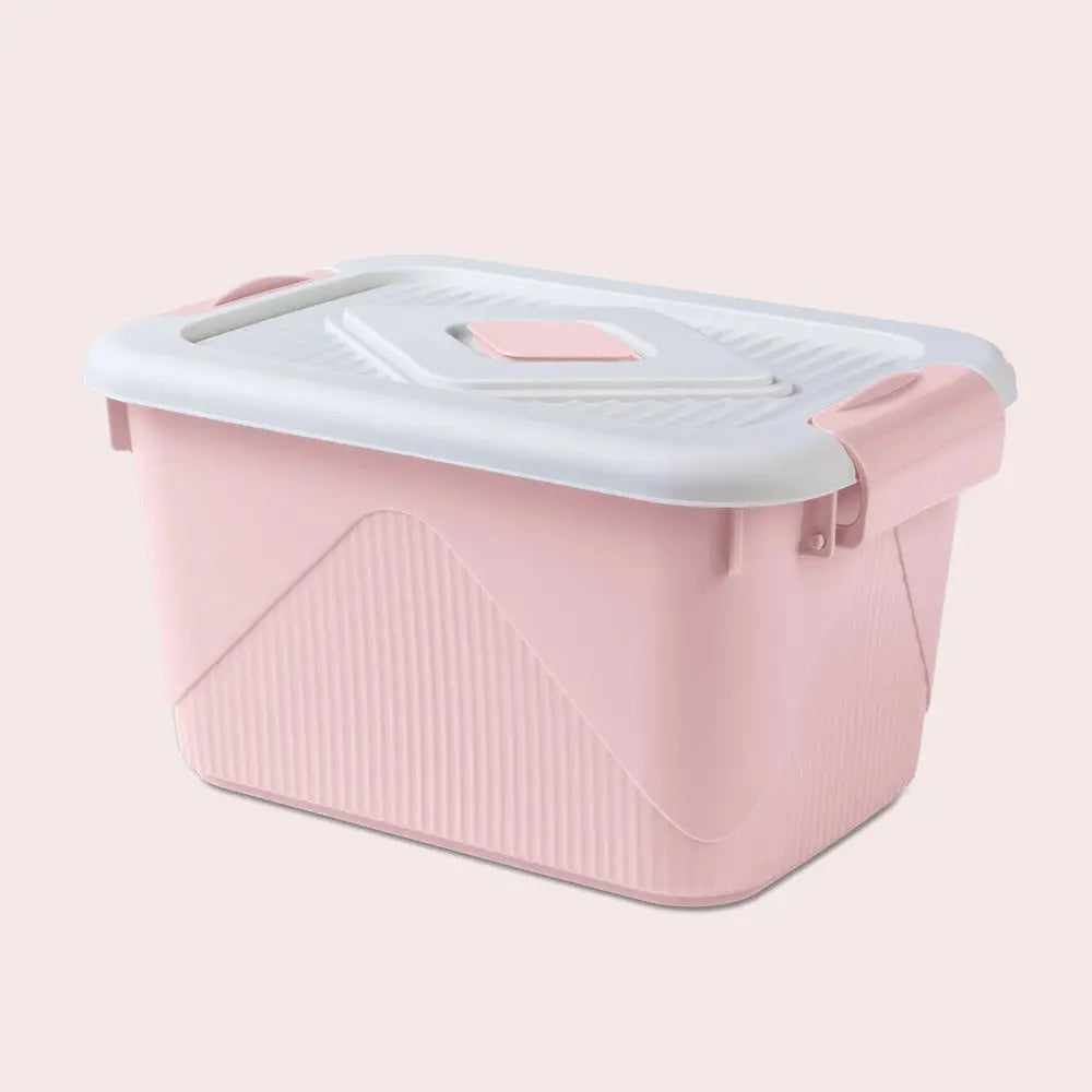 Boite de Rangement - Lot de 4 - Rose Pale , Anti humidité , Sans BPA , Empilable