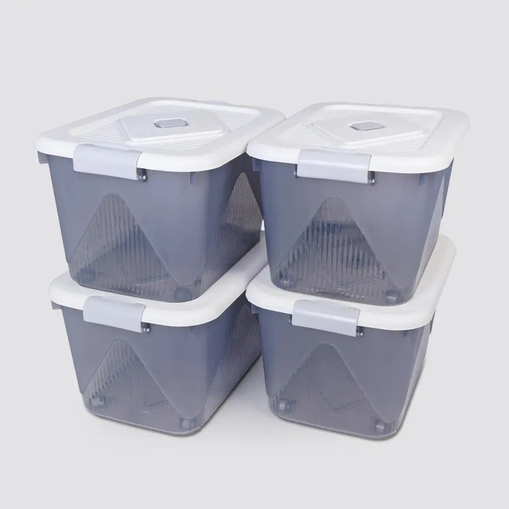 Boite de rangement Lot de 4   - Transparent ,  Anti humidité , Sans BPA , Empilable