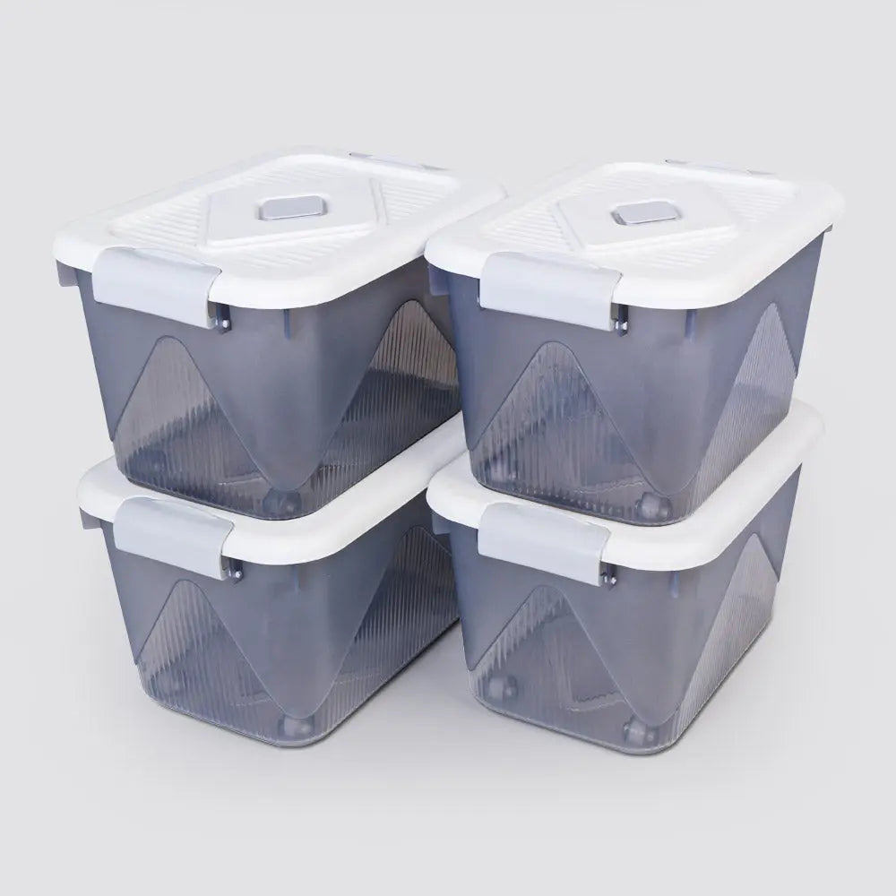 Boite de rangement Lot de 4   - Transparent ,  Anti humidité , Sans BPA , Empilable